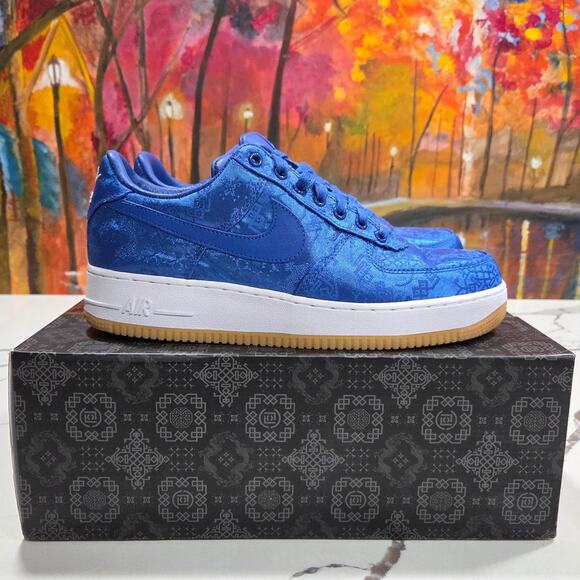 Nike Air Force 1 PRM \'CLOT\' Blue Silk Size 9 Men\'s CJ5290-400 Game Royal White main image 10